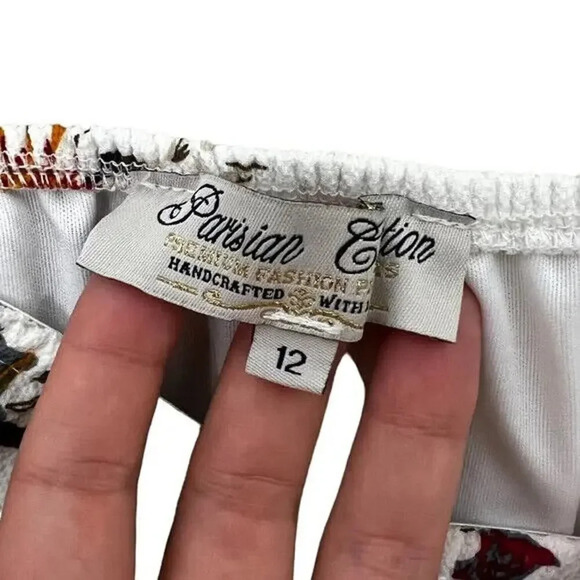 Parisian Off Shoulder Floral Dress White Size 8 Woman's Casual Beach Sundress - Picture 5 of 8